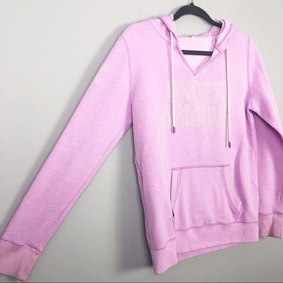 UNDER ARMOUR | Lilac Purple Pink Hooded Sweatshirt Hoodie Women’s Size Small - Picture 2 of 5